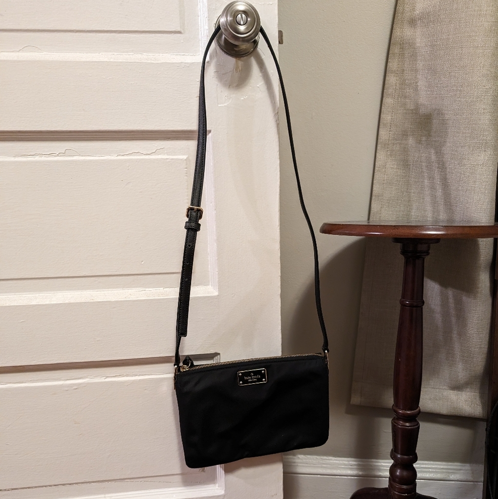 Kate Spade Black Nylon Crossbody with Adjustable Strap
